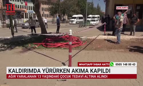 KALDIRIMDA YÜRÜRKEN AKIMA KAPILDI