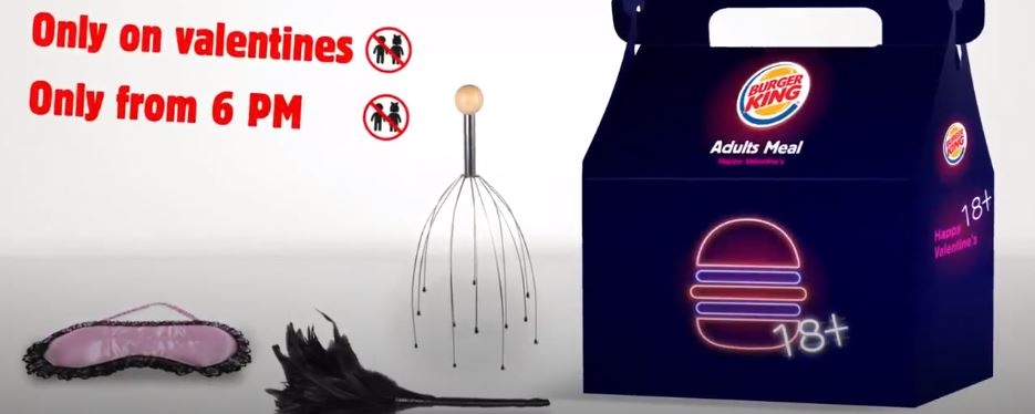 Burger King'den Sevgililer Gününe Özel 'Yetişkin' Oyuncaklı Menü