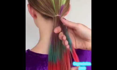 Renkli Saça Örgü.