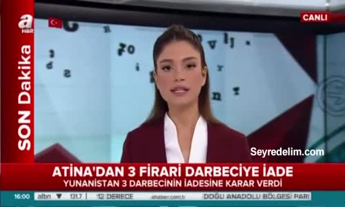 Yunanistan 3 Darbeci Haini İade Edecek