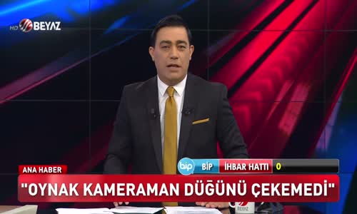Oynak kameraman düğünü çekemedi!