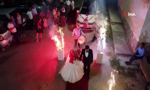 Pozitif gelinin düğünü mahallelinin kabusu oldu 