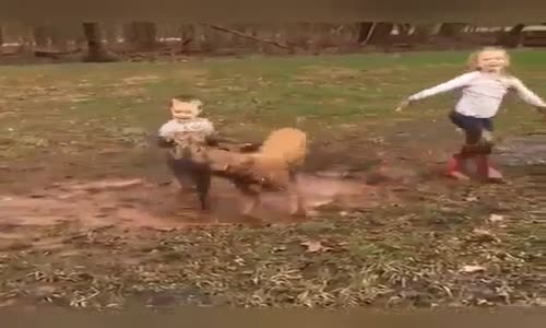 Bizi Çamurda Oynamaya Köpek Teşvik Etti Diyen Yaramaz Çocuklar