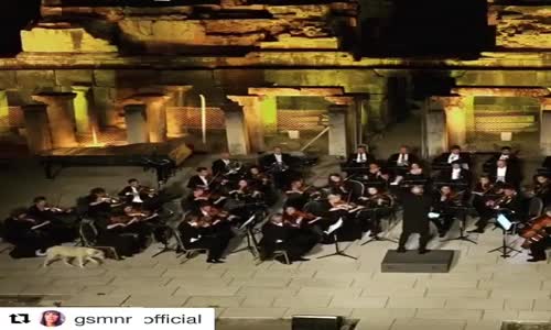 Konser Veren Viyana Oda Orkestrası Efes'te Sahneye Çıkan Köpek