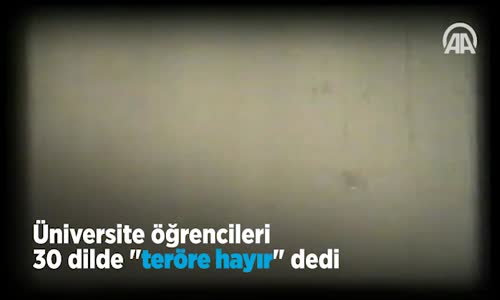 Üniversite Öğrencileri 30 Dilde Teröre Hayır Dedi