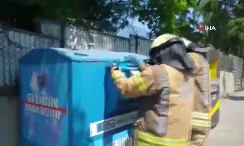 Geri Dönüşüm Kutusuna Düşen Çocuğu İtfaiye Ekipleri Kurtardı