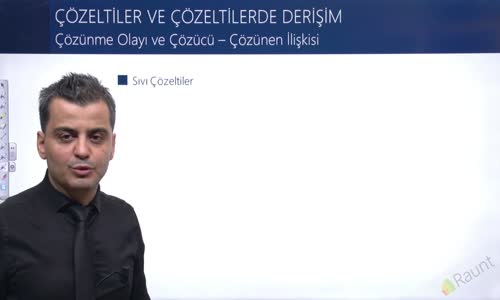 EBA KİMYA LİSE -  ÇÖZELTİLER VE ÇÖZELTİLERDE DERİŞİM - ÇÖZÜNME OLAYI VE ÇÖZÜNÜN - ÇÖZÜCÜ İLİŞKİSİ