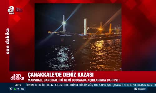 Çanakkale Boğazı açıklarında gemi kazası