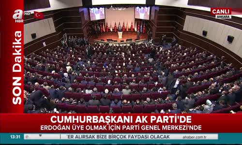 Cumhurbaşkanı Erdoğan Resmen AK Parti'de