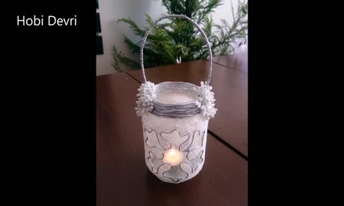  Kavanozdan Çok Şık  Mumluk Yapımı