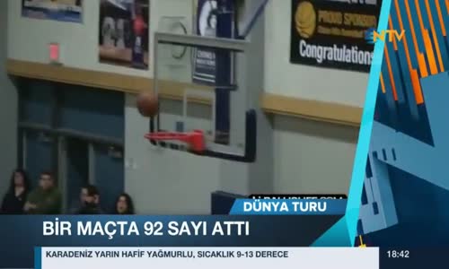 Bir Maçta 92 Sayı Attı 