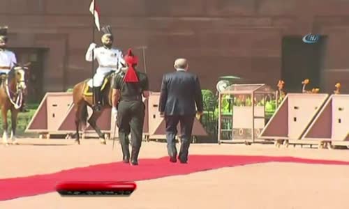 Erdogan  Hindistan’da Resmi Törenle Karşılandı
