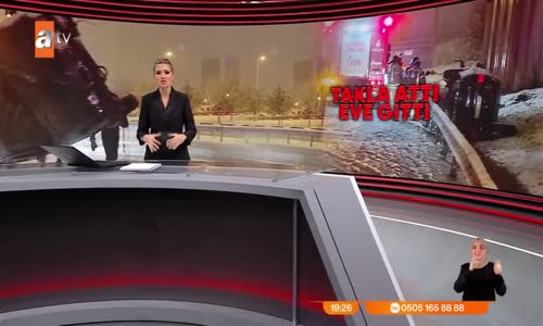 Otomobil takla attı, sürücü eve gitti!