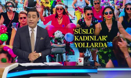Süslü kadınlar pedal çevirdi!