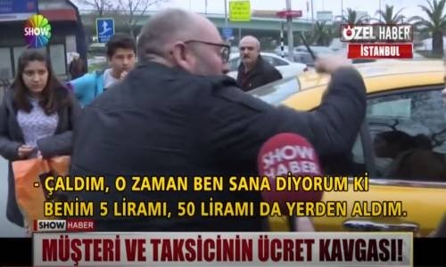 Taksici Ve Müşterinin Para Kavgası 