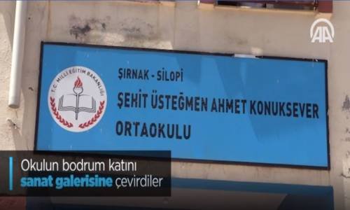 Okulun Bodrum Katını Sanat Galerisine Çevirdiler