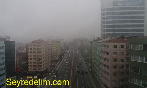 Sis altındaki İstanbul havadan görüntülendi