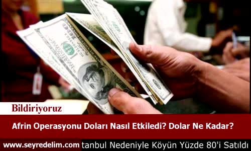 Afrin Harekatı Doları Nasıl Etkiledi ? Dolar Ne Kadar ?