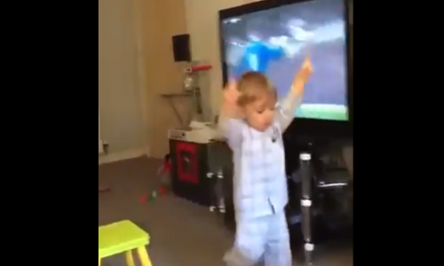 Rangers’lı Minik Taraftarın Gol Sevinci