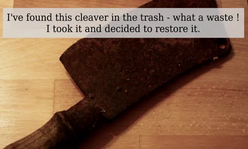 Çöpte Bulunan Paslı Bir Satırın Usta Ellerden Geçerek Pırıl Pırıl Olması