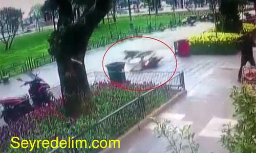 Motosiklet sürücüsü ölümden döndü