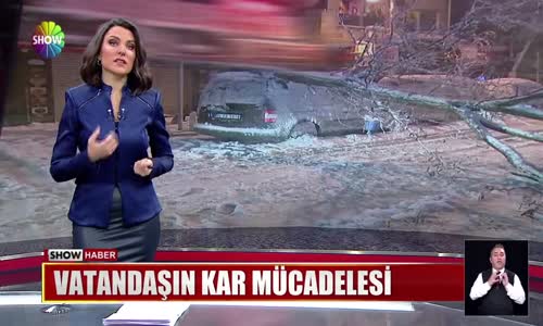 Vatandaşın kar mücadelesi 