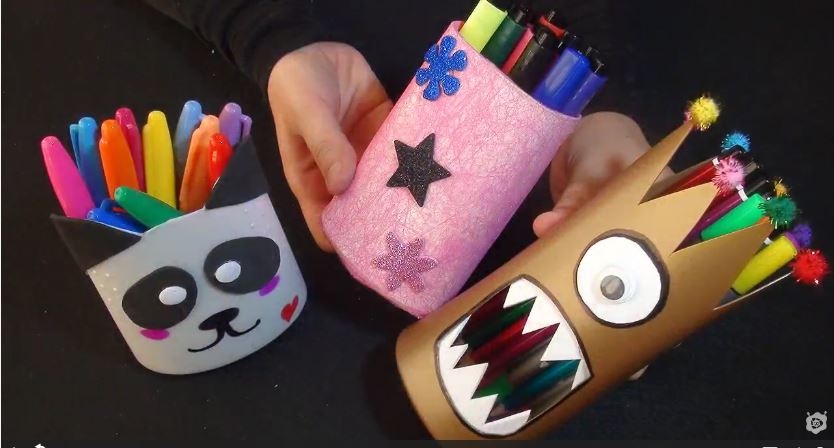 Şampuan Şişesinden Kalemlik Fikirleri - DIY Pencilcase - 3 Farklı Kalemlik