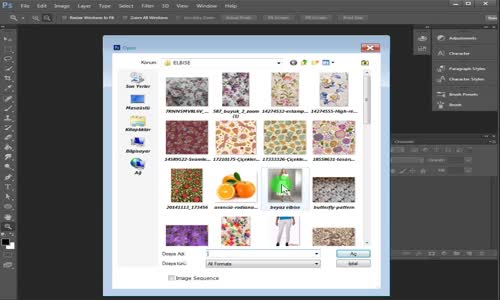 Photoshop Dersi : Elbise Desen Giydirme