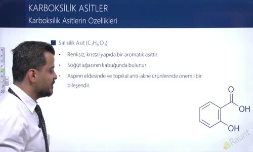 EBA KİMYA LİSE -  ORGANİK BİLEŞİKLER 2 - KARBOKSİLİK ASİTLER - KARBOKSİLİK ASİTLERİN ÖZELLİKLERİ VE KULLANIM ALANLARI
