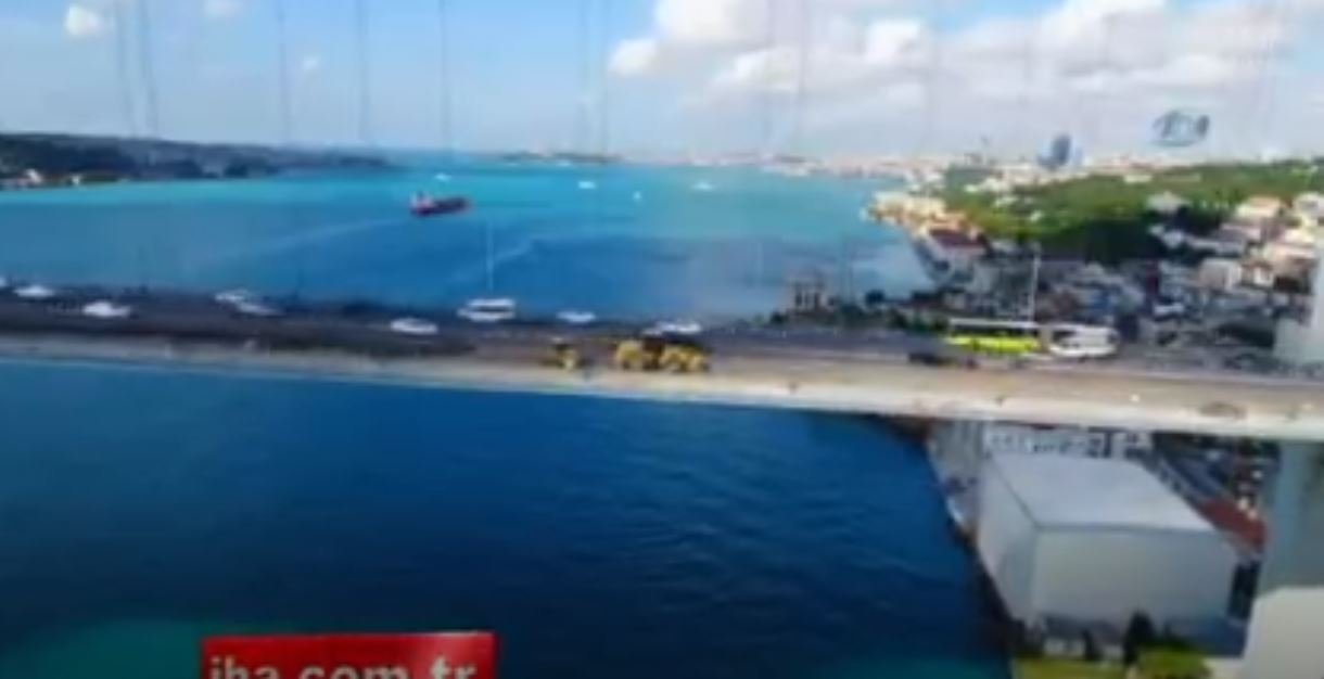 15 Temmuz Şehitler Köprüsü’ndeki Çalışmalar Havadan Görüntülendi