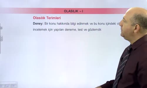 EBA MATEMATİK LİSE 4 BASİT OLAYLARIN OLMA OLASILIĞI - OLASILIK TERİMLERİ-OLASILIK 1