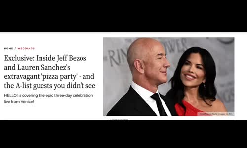 YOU CANT MAKE IT UP! THE BEZOS WEDDING FEATURES EXTRAVAGANT PIZZA PARTY FOR A-LIST CELEBRITIES!