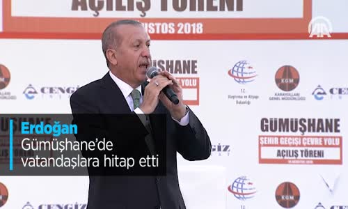 Erdoğan Gümüşhane'de Vatandaşlara Hitap Etti