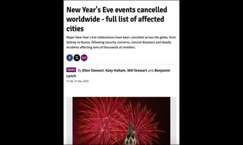 WARNING! NEW YEARS EVE IS BEING CANCELLED AROUND THE WORLD BECAUSE OF POTENTIAL FALSE FLAG EVENT!
