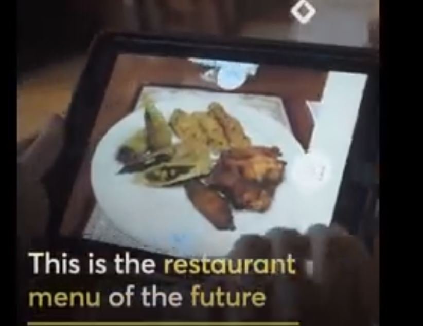 Uygulamanın Yardımıyla, 3 D ' deki Tüm Restoran Menülerini  Görme