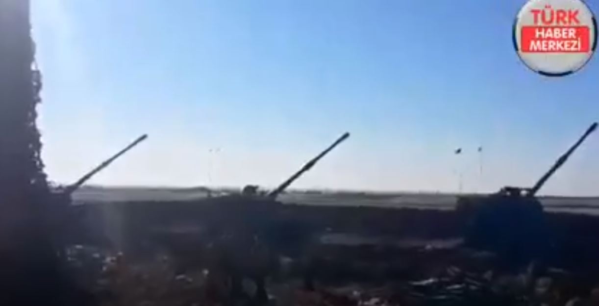 TSK- Menbic'de PKK-YPG Mevzilerini Öbüs Ve Top Atışları İle Vurdu