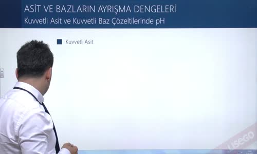 EBA KİMYA LİSE -  SULU ÇÖZELTİ DENGELERİ - ASİT BAZ DENGELERİ - KUVVETLİ ASİT VE KUVVETLİ BAZ ÇÖZELTİLERİNDE pH