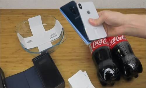 Iphone X - Samsung Galaxy S9 Plus CocaCola İle Sağlamlık Testi # 111