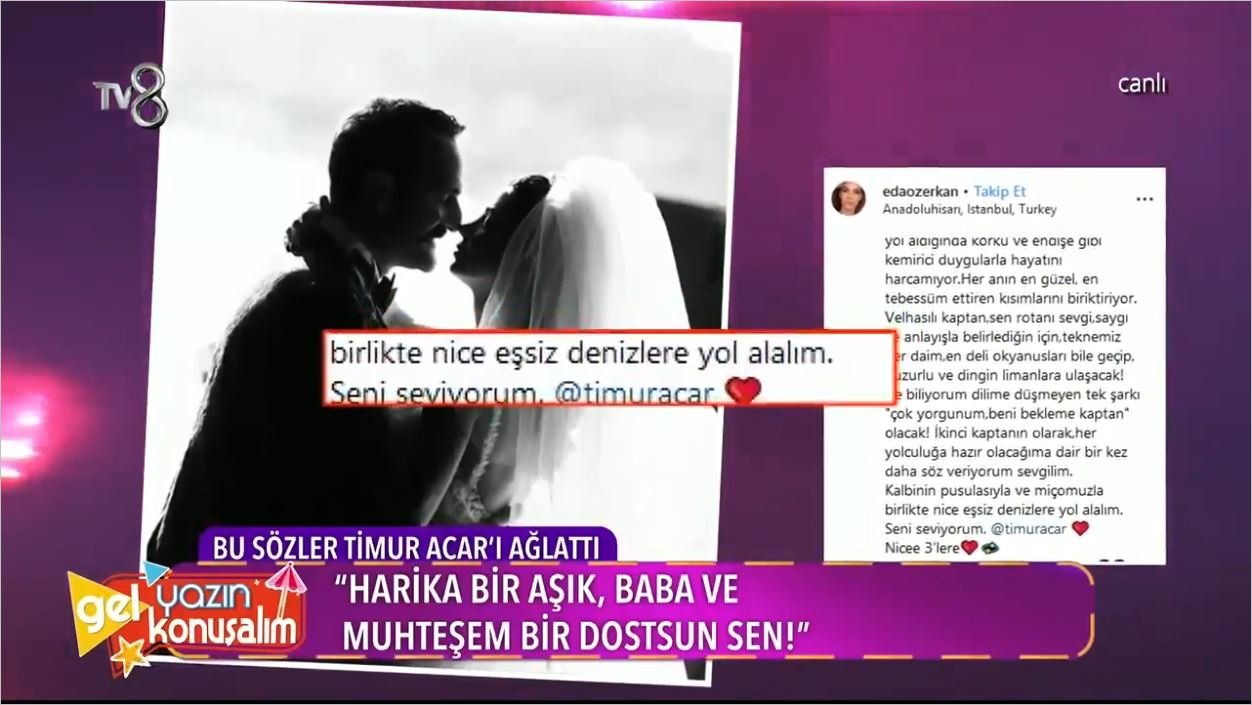 Eda Özerkan'dan Eşi Timur Acar'ı Ağlatan Sözler