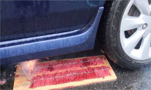 Araba - 1000 Kestane Fişekleri İle Sağlamlık Testi # 94