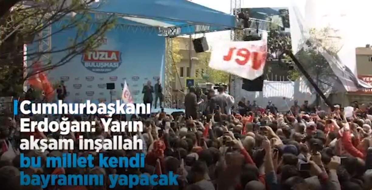 Cumhurbaşkanı  Yarın Akşam İnşallah bu Millet Kendi Bayramını Yapacak 