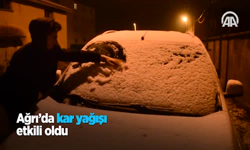 Ağrı'da Kar Yağışı Etkili Oldu
