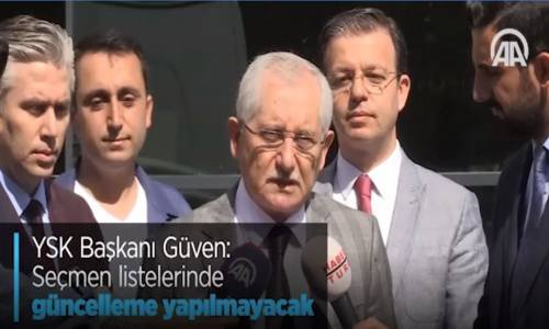 YSK Başkanı Güven Seçmen Listelerinde Güncelleme Yapılmayacak