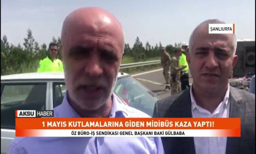 İşçileri Taşıyan Minibüs Devrildi