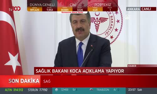 Türkiye'de korona virüsünden ilk ölüm- Bugün ilk hastamızı kaybettik 