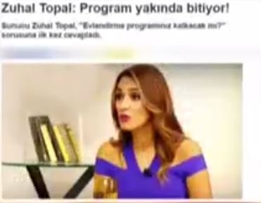 Zuhal Topal Yeni Sezon İzdivaç Programı Yapmayacak