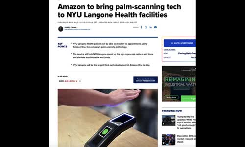 THE EVOLUTION INTO THE MARK OF THE BEAST DIGITAL ID! AMAZON NOW DOING PALM SCAN FOR MEDICAL CHECKS!