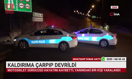 KALDIRIMA ÇARPIP DEVRİLDİ