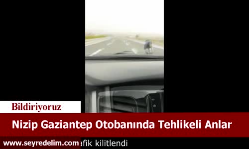Nizip Gaziantep Otobanında Tehlikeli Anlar