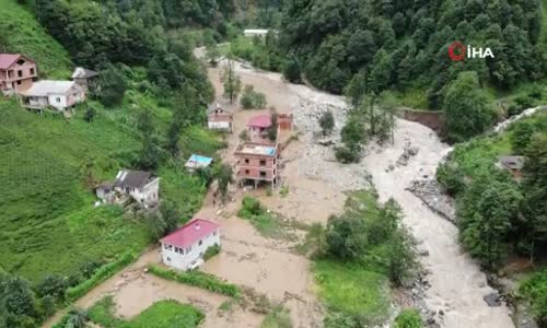 Selin yaşandığı Kaçkar köyü havadan görüntülenince felaketin boyutu ortaya çıktı 